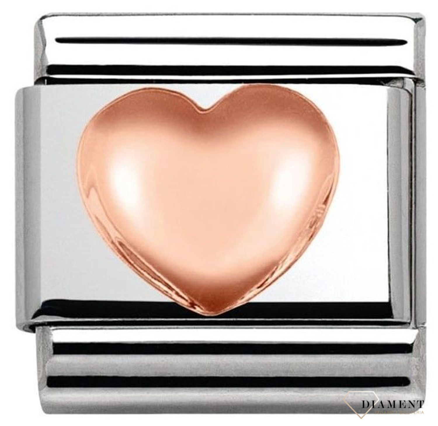 Nomination Link 9K zawieszka różowe złoto 'Wypukłe serce' 430104 22 biżuteria nomination nomination zawieszki nomination baza.jpg